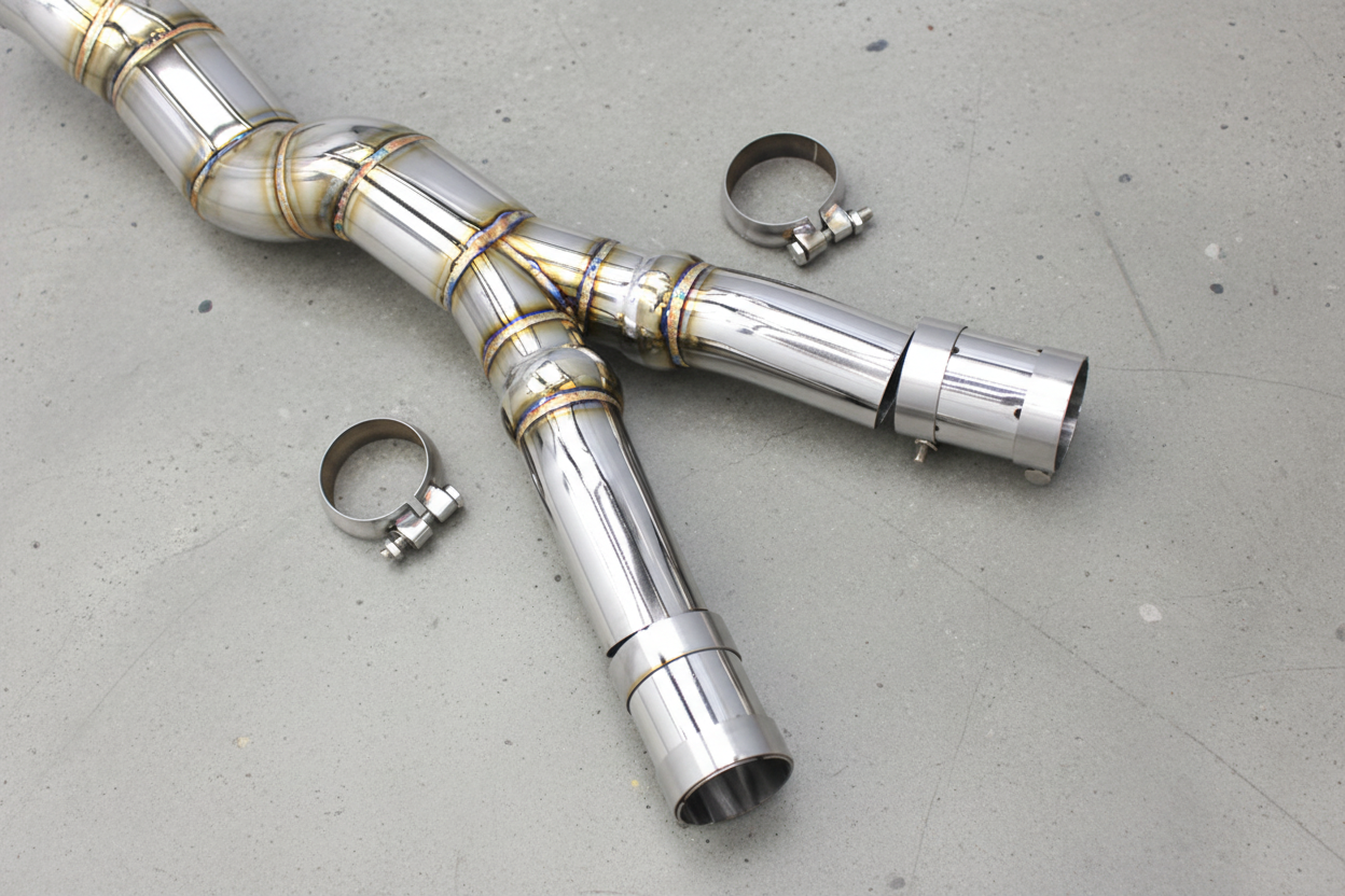 BMW M2 G87/G87 LCI Titanium Silver Single Midpipe