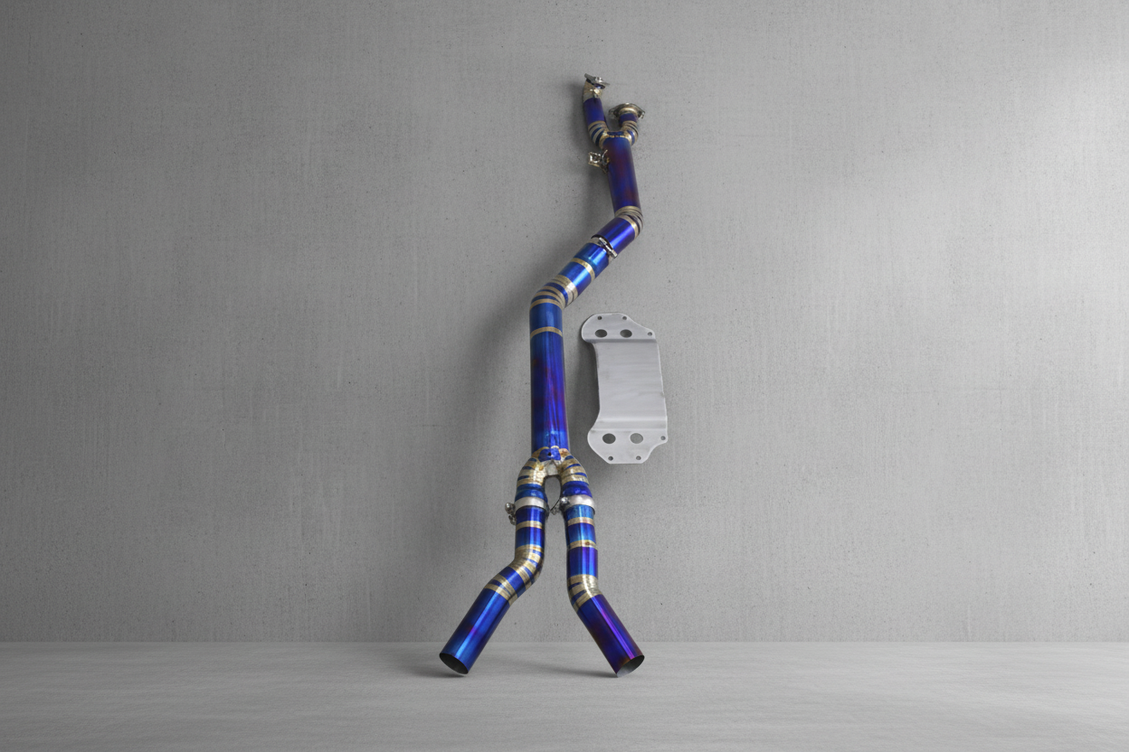 BMW M3/M4 G8X Titanium Midpipe with Extended Brace
