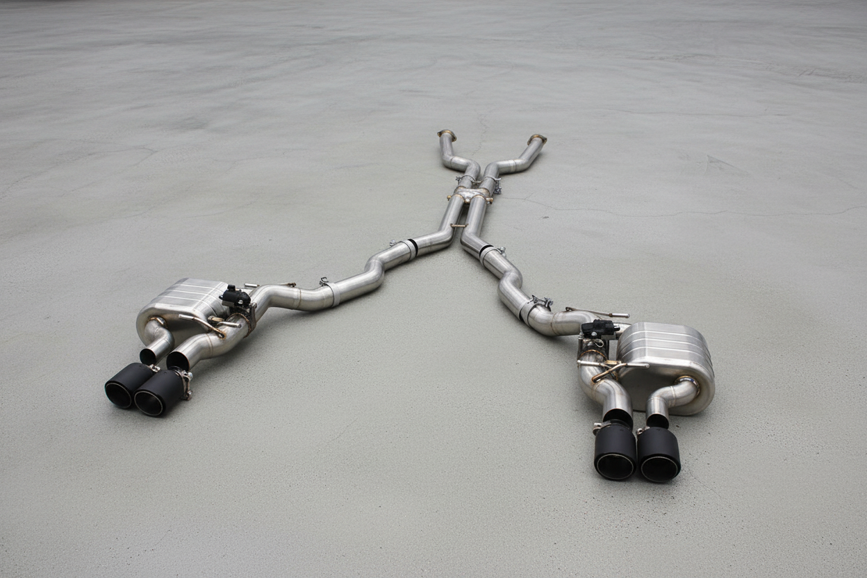 BMW M6 E63/E63 LCI Stainless Steel Valved Catback Exhaust System with Matt Carbon Tips