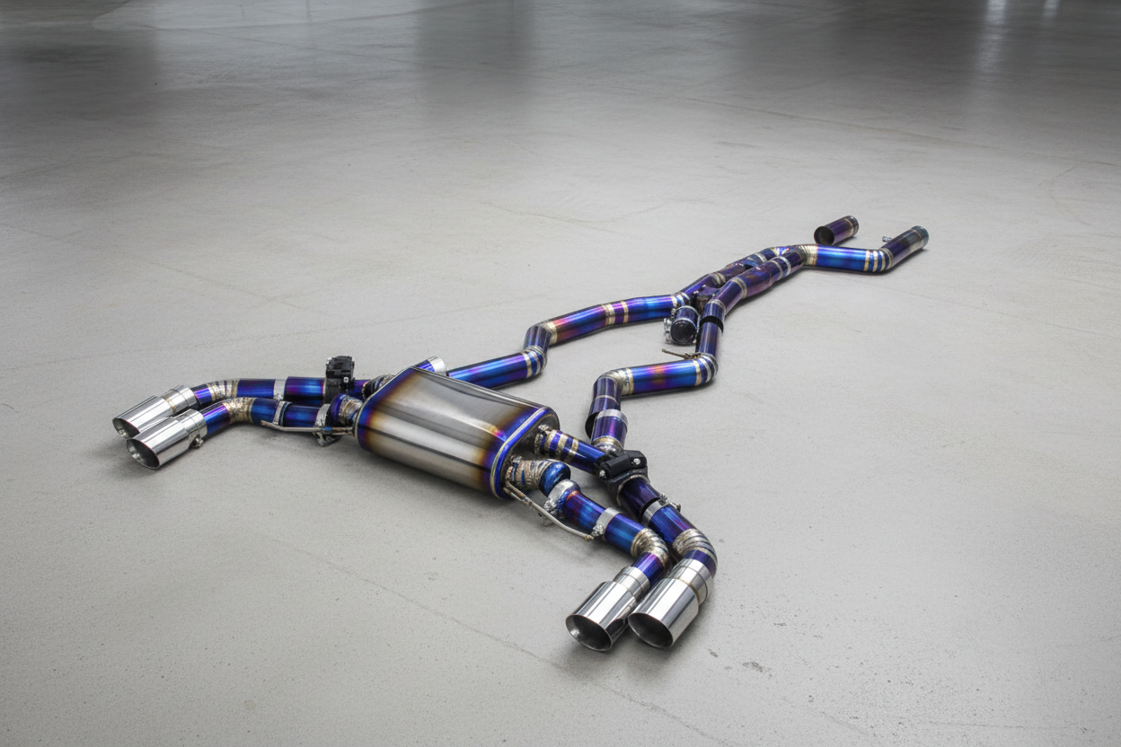 BMW M240I G42/ G42 LCI Titanium Valved Catback Exhaust System With Chrome Tips
