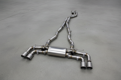 BMW 540i G30/G30 LCI Stainless Steel Valved Non-Res Catback Exhaust System With Silver Exhaust Tips