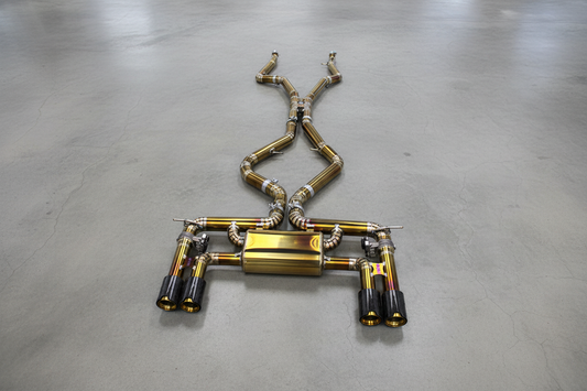 BMW X5M G05/G05 LCI Gold Titanium Valved Catback Exhaust System