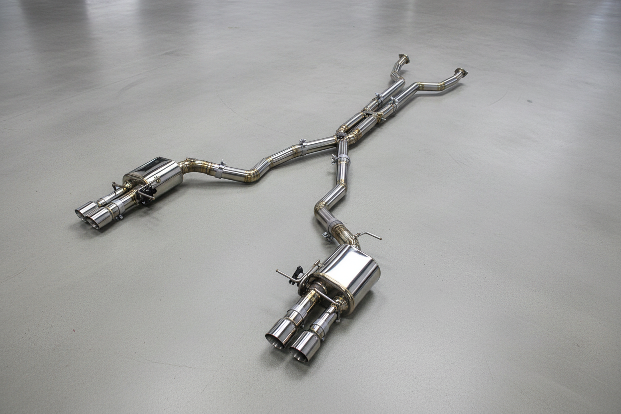 BMW M5 E60 Silver Titanium Valved Catback Exhaust System