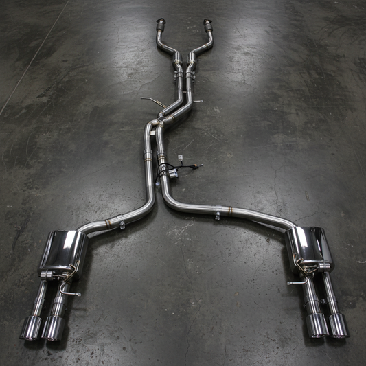 Audi A6/A7 C7/C8 3.0L Stainless Steel Valved Catback Exhaust System Silver Tips