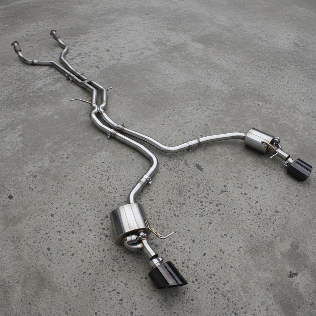 Audi A6/A7 3.0L C7/C8 Stainless Steel Valved Catback Exhaust System With RS Exhaust Tips