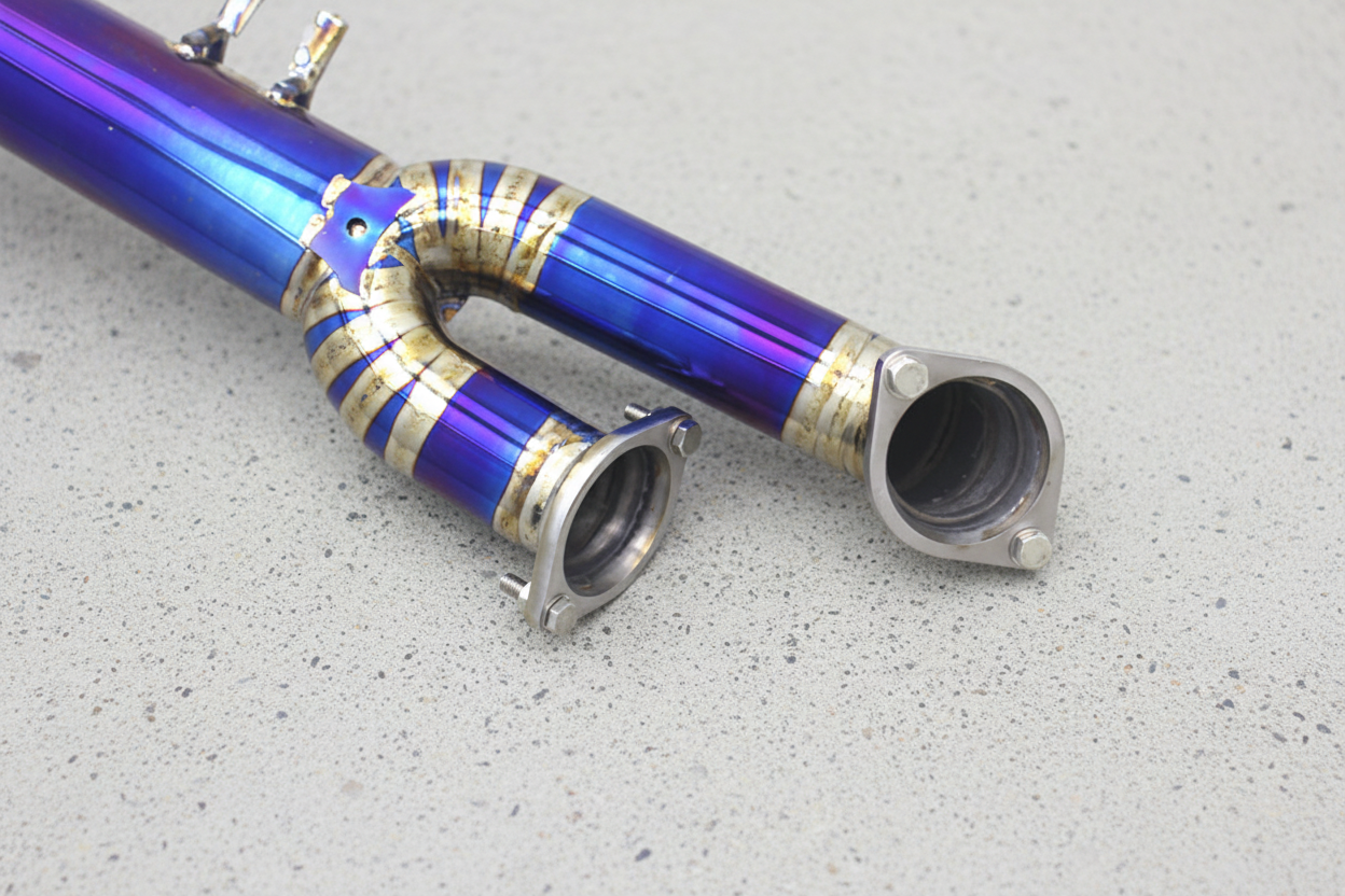 BMW M3/M4 G8X Titanium Midpipe with Extended Brace