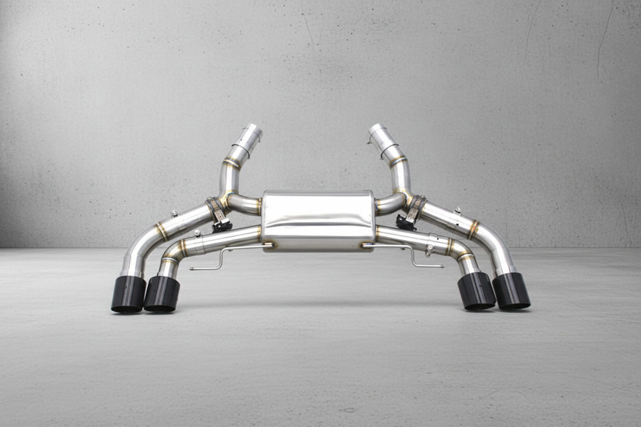 BMW M550I G30/G30 LCI Stainless Steel Axleback Valved Exhaust System