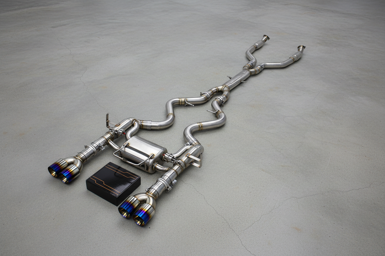 BMW M3 E90/E92/E93 Stainless Steel Valved Catback Exhaust System With Burnt Exhaust Tips