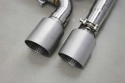 BMW 540i G30/G30 LCI Stainless Steel Valved Non-Res Catback Exhaust System With Silver Exhaust Tips