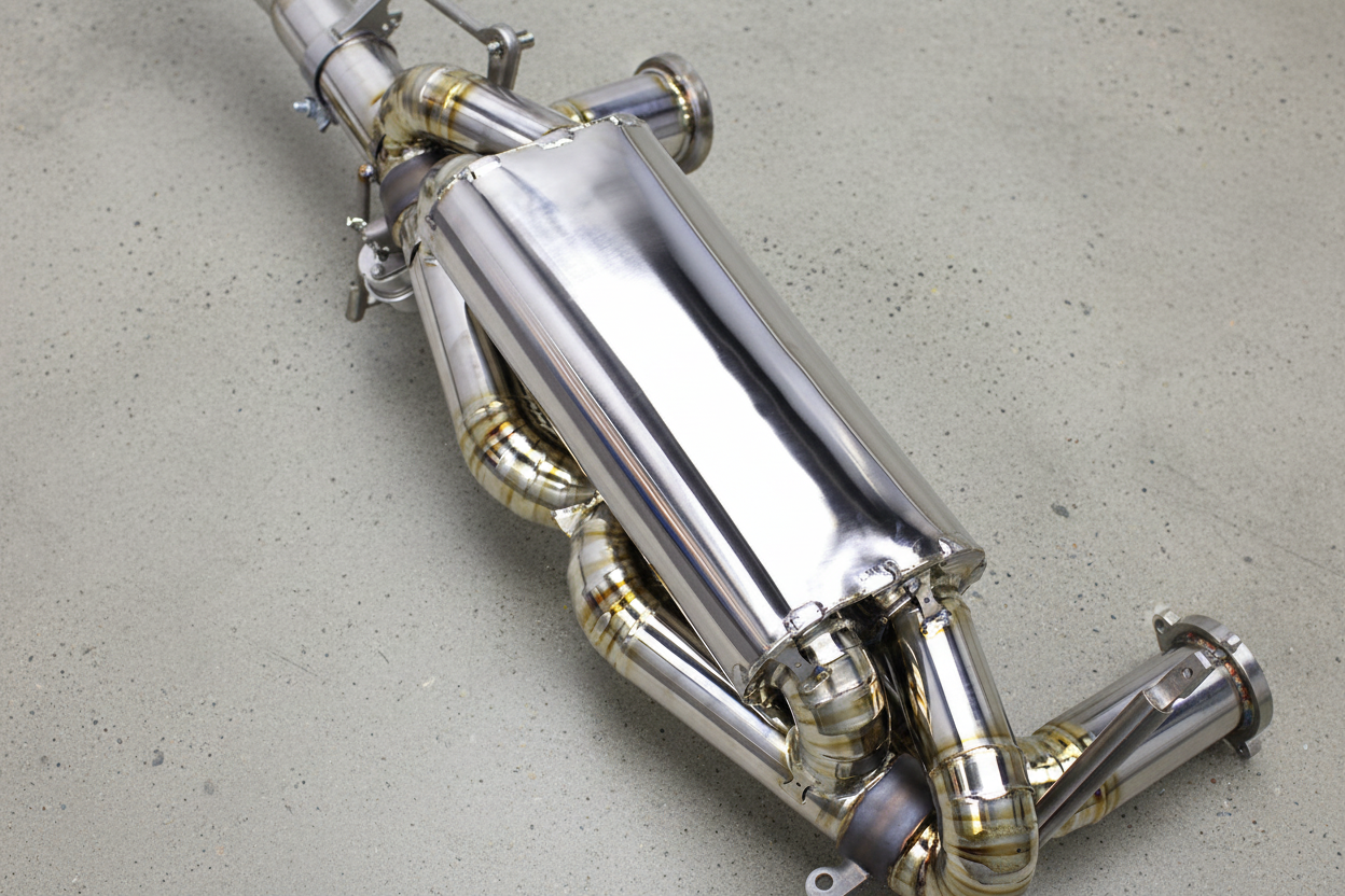 Audi R8 Type 4S Silver Titanium Valved Catback Exhaust System