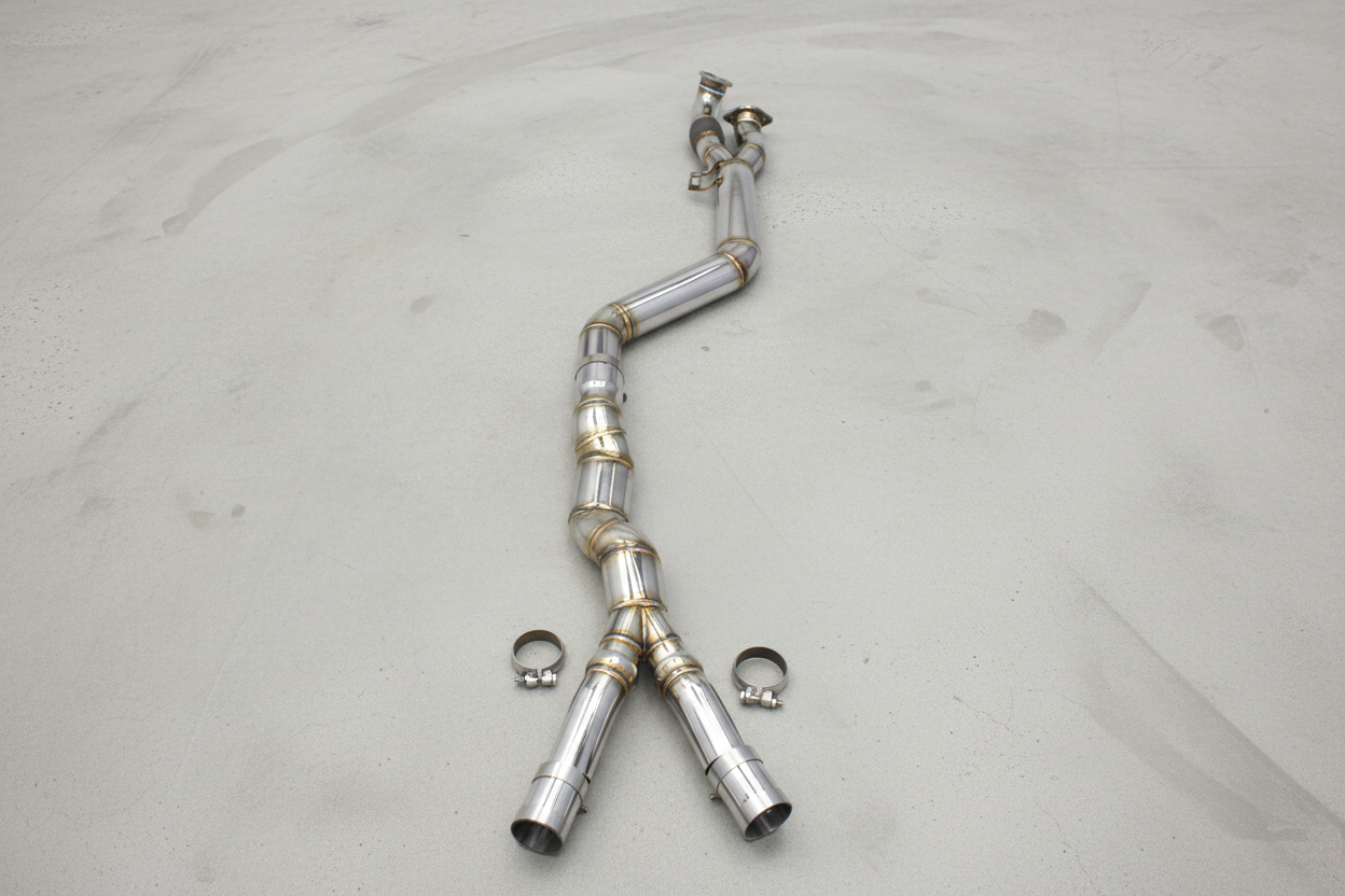 BMW M2 G87/G87 LCI Titanium Silver Single Midpipe