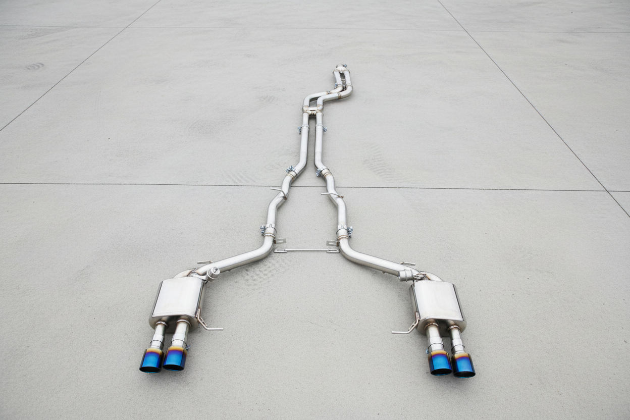 BMW 640i F06/F12/F13 Stainless Steel Valved Catback Exhaust System With Burnt Exhaust Tips