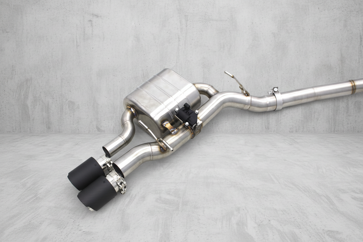 BMW M6 E63/E63 LCI Stainless Steel Valved Catback Exhaust System with Matt Carbon Tips