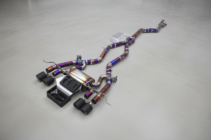 BMW M3/M4 G8X M Performance Titanium Valved Catback Exhaust System With Titanium Carbon M Performance Exhaust Tips