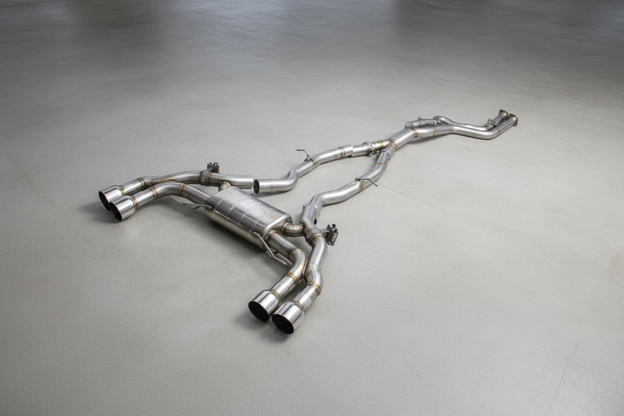 BMW X3M G01/G01 LCI Stainless Steel Valved Catback Exhaust System Chrome Tips
