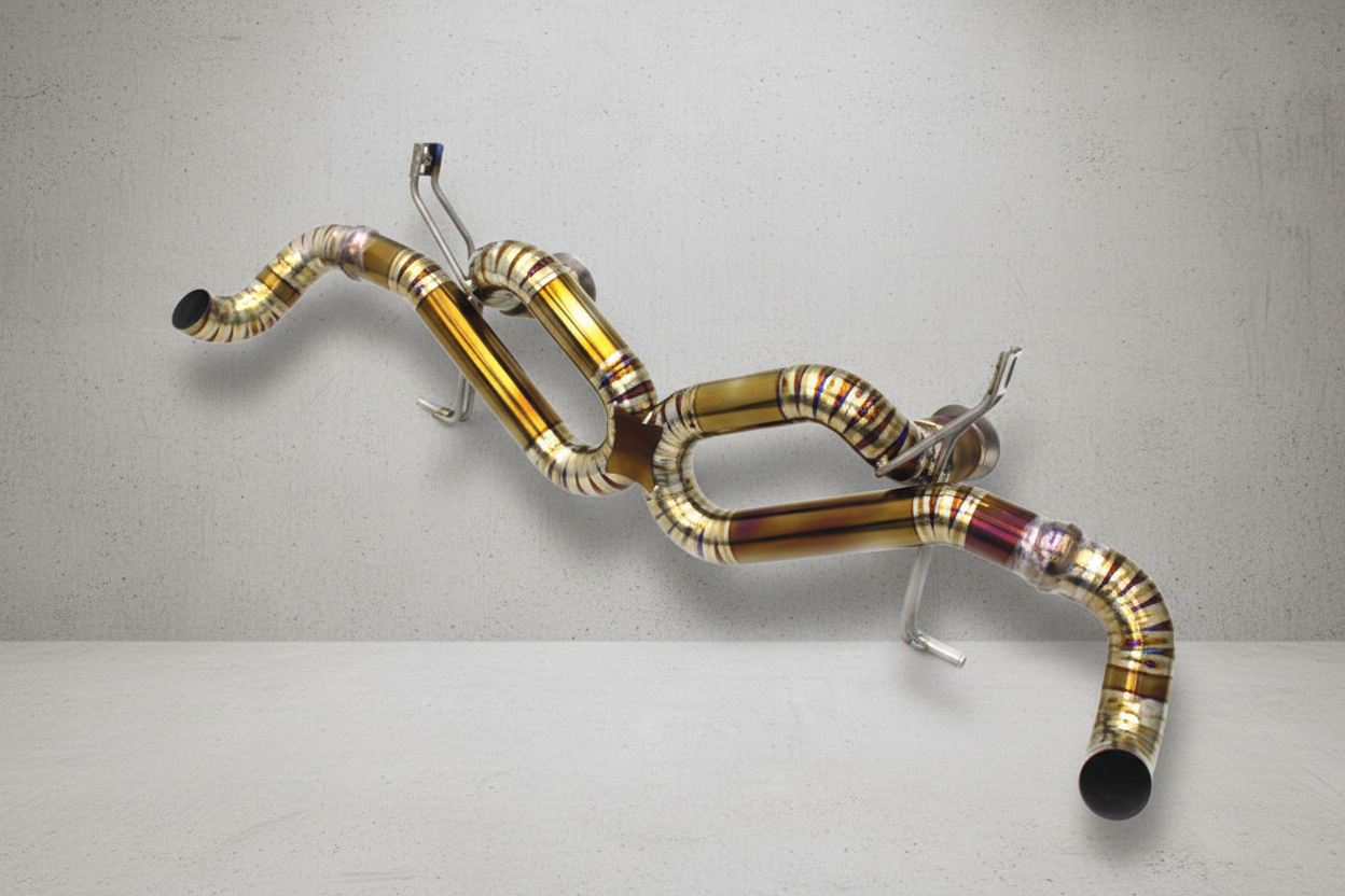 Audi R8 Type 4S Gold Racing Titanium Catback Exhaust System