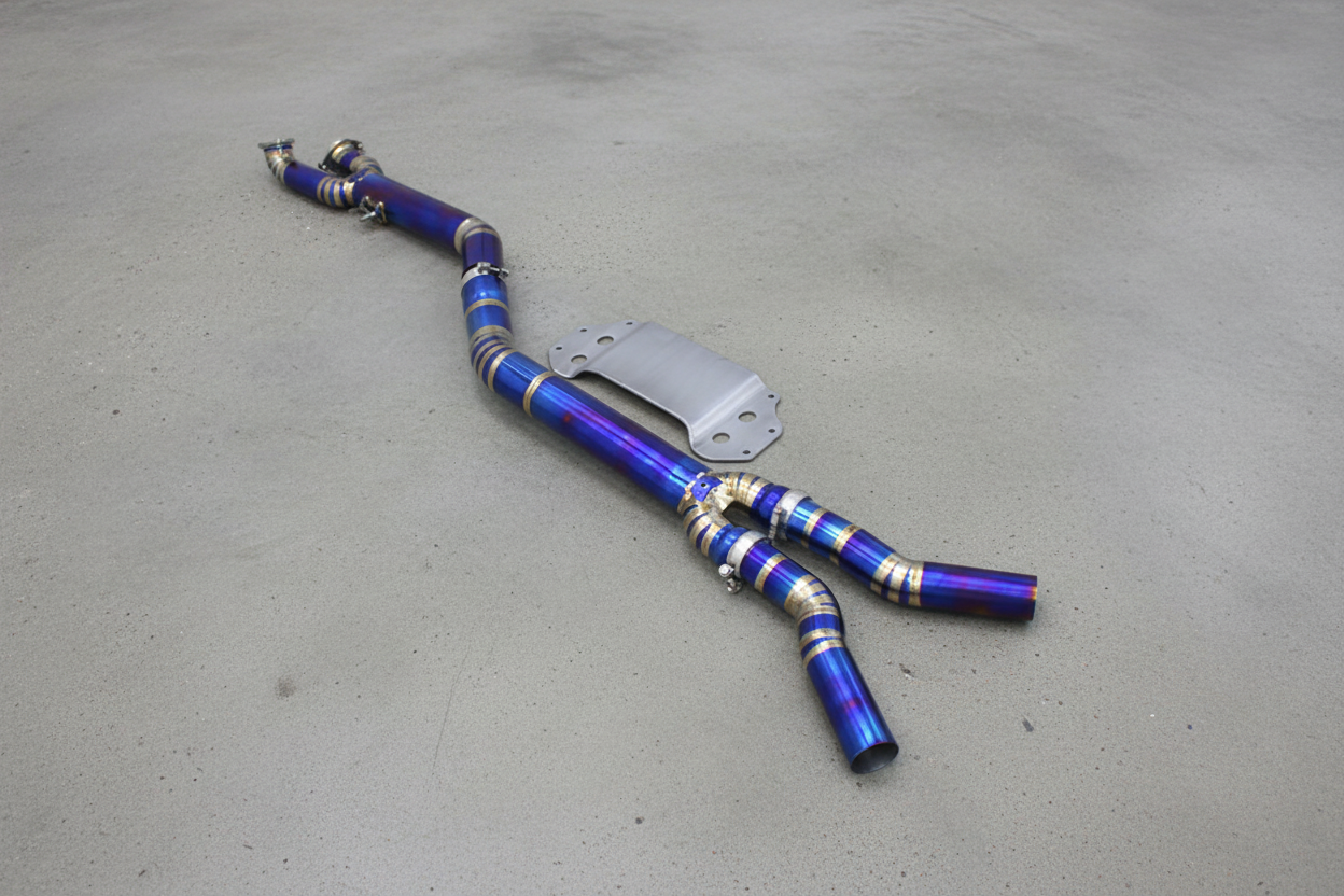 BMW M3/M4 G8X Titanium Midpipe with Extended Brace