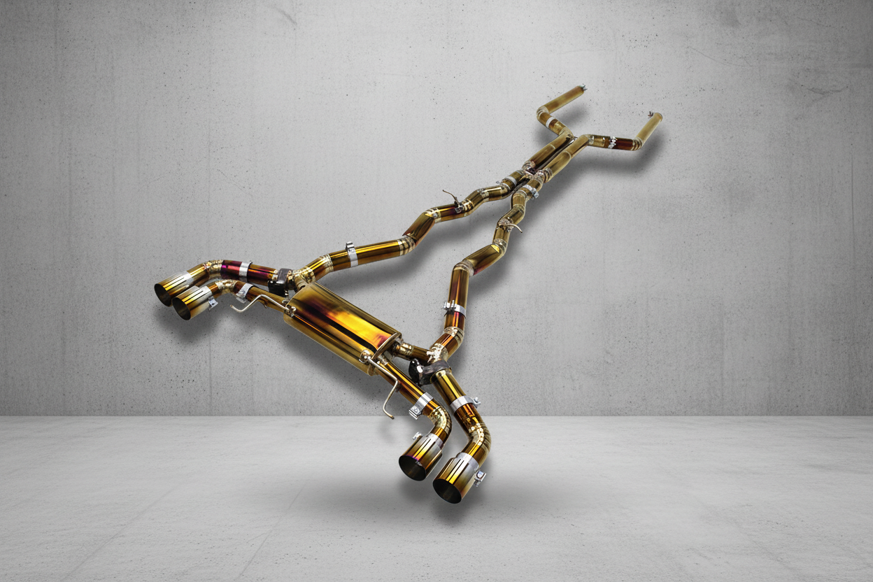 BMW M8 F91,F92,F93 and LCI Gold Titanium Valved Catback Exhaust System