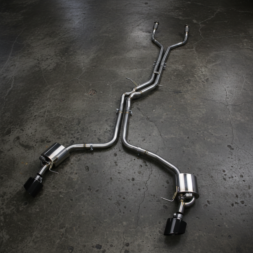 Audi A6/A7 3.0L C7/C8 Stainless Steel Valved Catback Exhaust System With RS Exhaust Tips