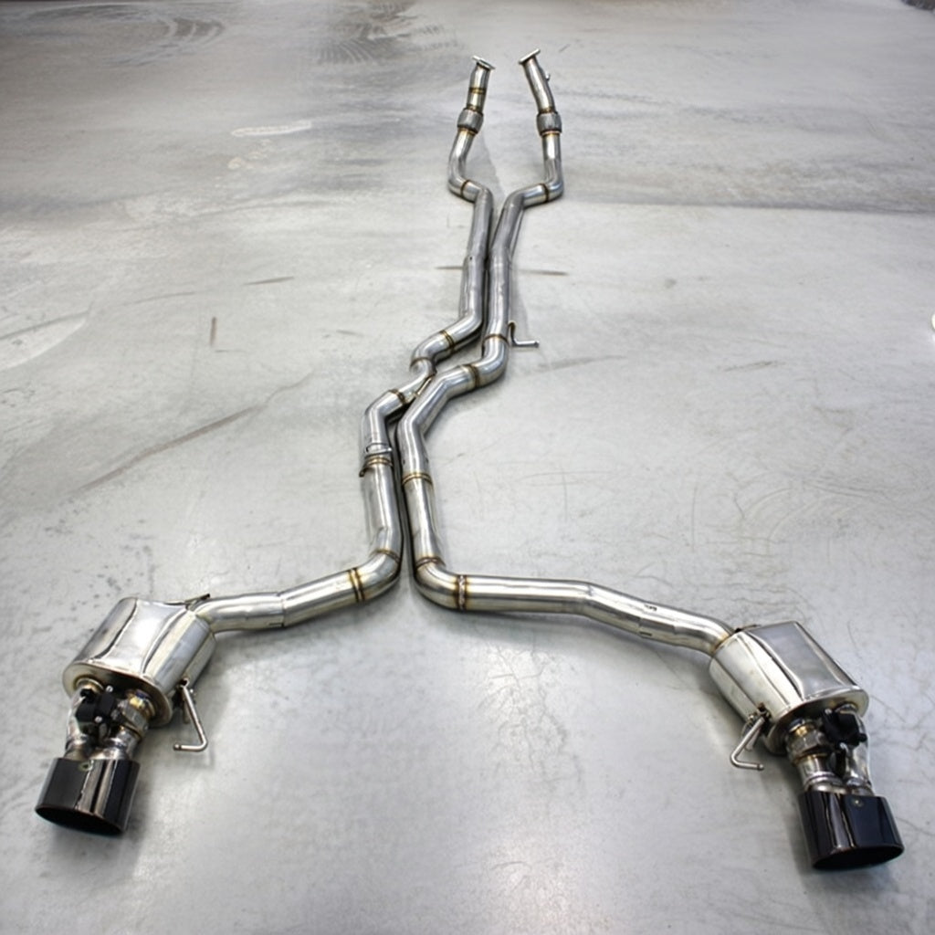 AUDI RS7 C8 STAINLES STEEL VALVED CATBACK EXHAUST SYSTEM