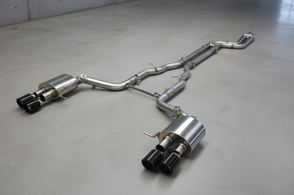 BMW 640i F06/F12/F13 Stainless Steel Valved Catback Exhaust System With Carbon Exhaust Tips
