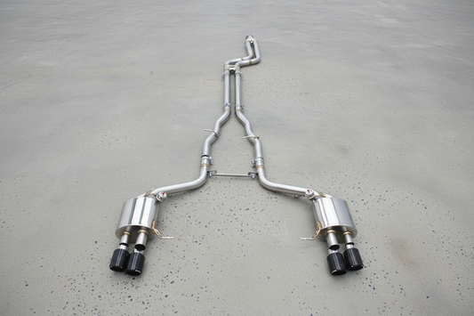 BMW 640i F06/F12/F13 Stainless Steel Valved Catback Exhaust System With Carbon Exhaust Tips