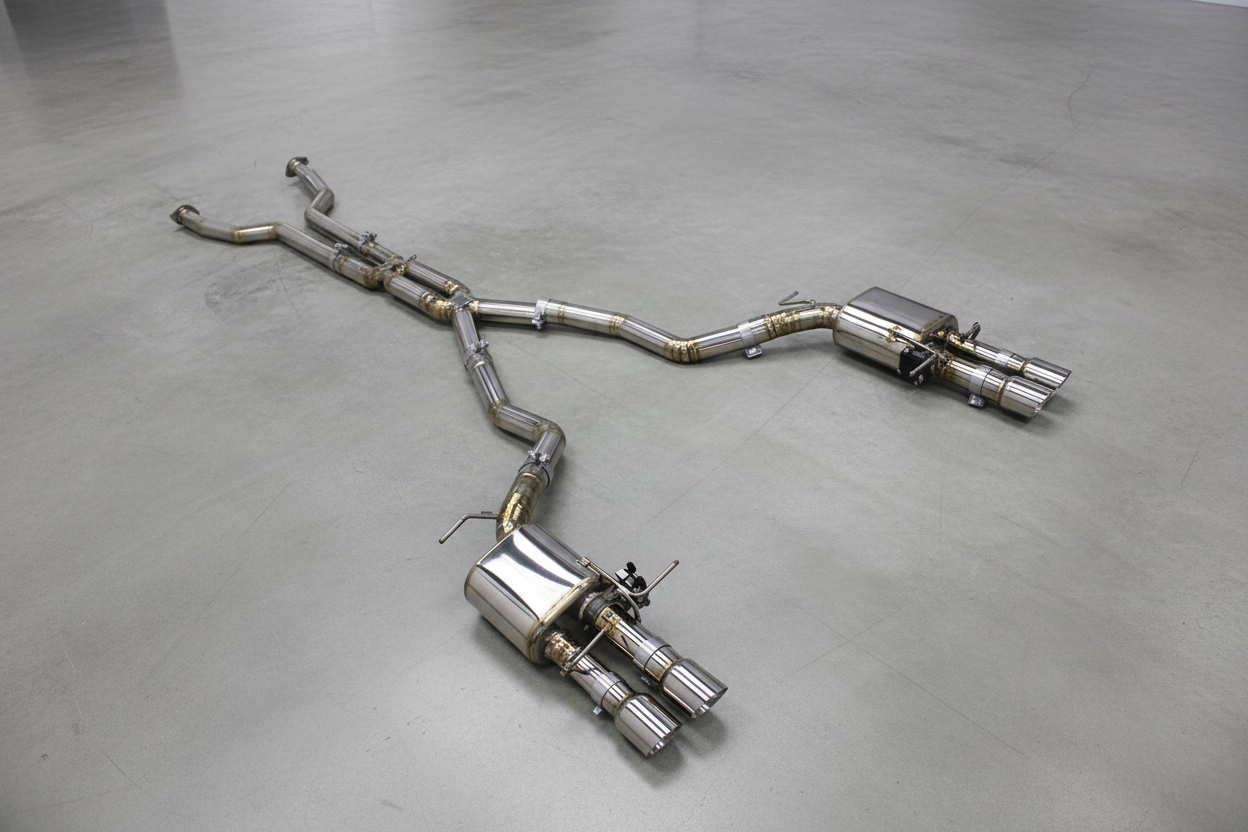 BMW M5 E60 Silver Titanium Valved Catback Exhaust System