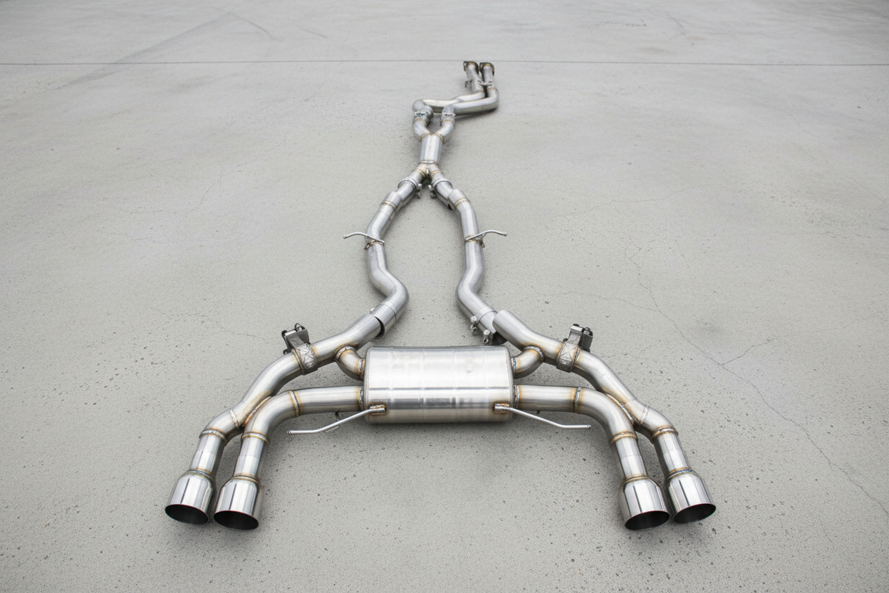 BMW X3M G01/G01 LCI Stainless Steel Valved Catback Exhaust System Chrome Tips