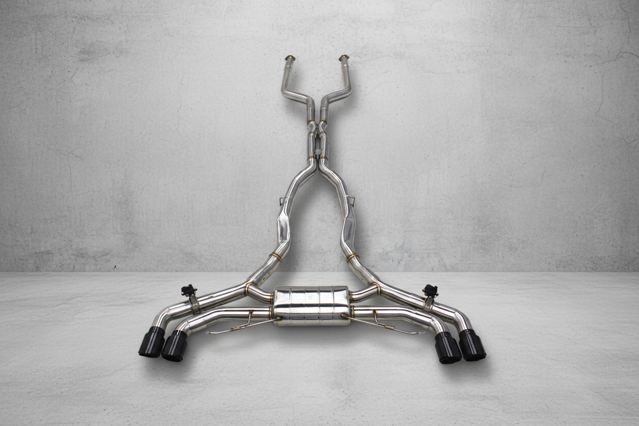 BMW X5M F95/F96 Stainless Steel Valved Catback Exhaust System Gloss Carbon Tips