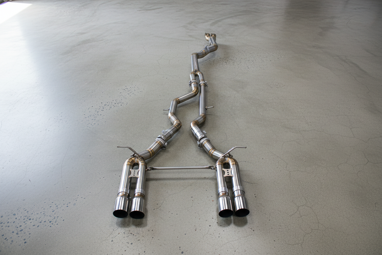 BMW M3/M4 F80/F82 Silver Racing Titanium Catback Exhaust System