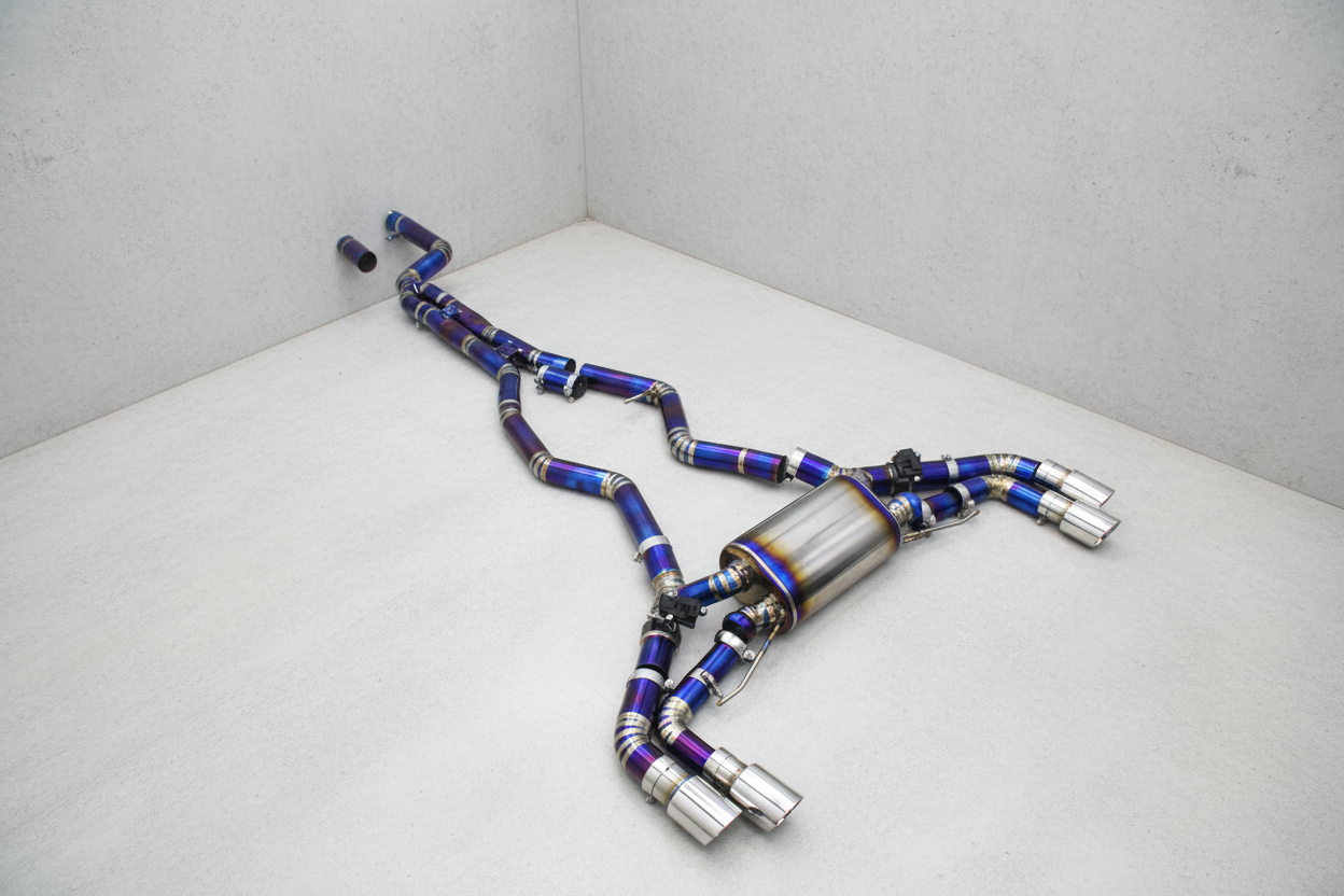 BMW M240I G42/ G42 LCI Titanium Valved Catback Exhaust System With Chrome Tips