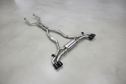 BMW X5M F95/F96 Stainless Steel Valved Catback Exhaust System Gloss Carbon Tips