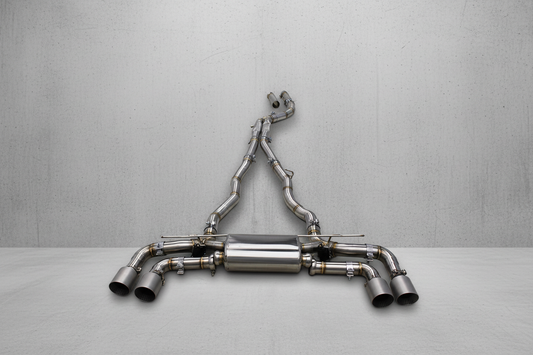 BMW 540i G30/G30 LCI Stainless Steel Valved Non-Res Catback Exhaust System With Silver Exhaust Tips