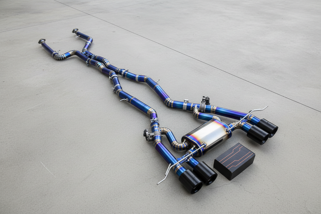BMW M3/M4 G8X Titanium Valved Catback Exhaust System with Carbon Fibre M Performance Exhaust Tips