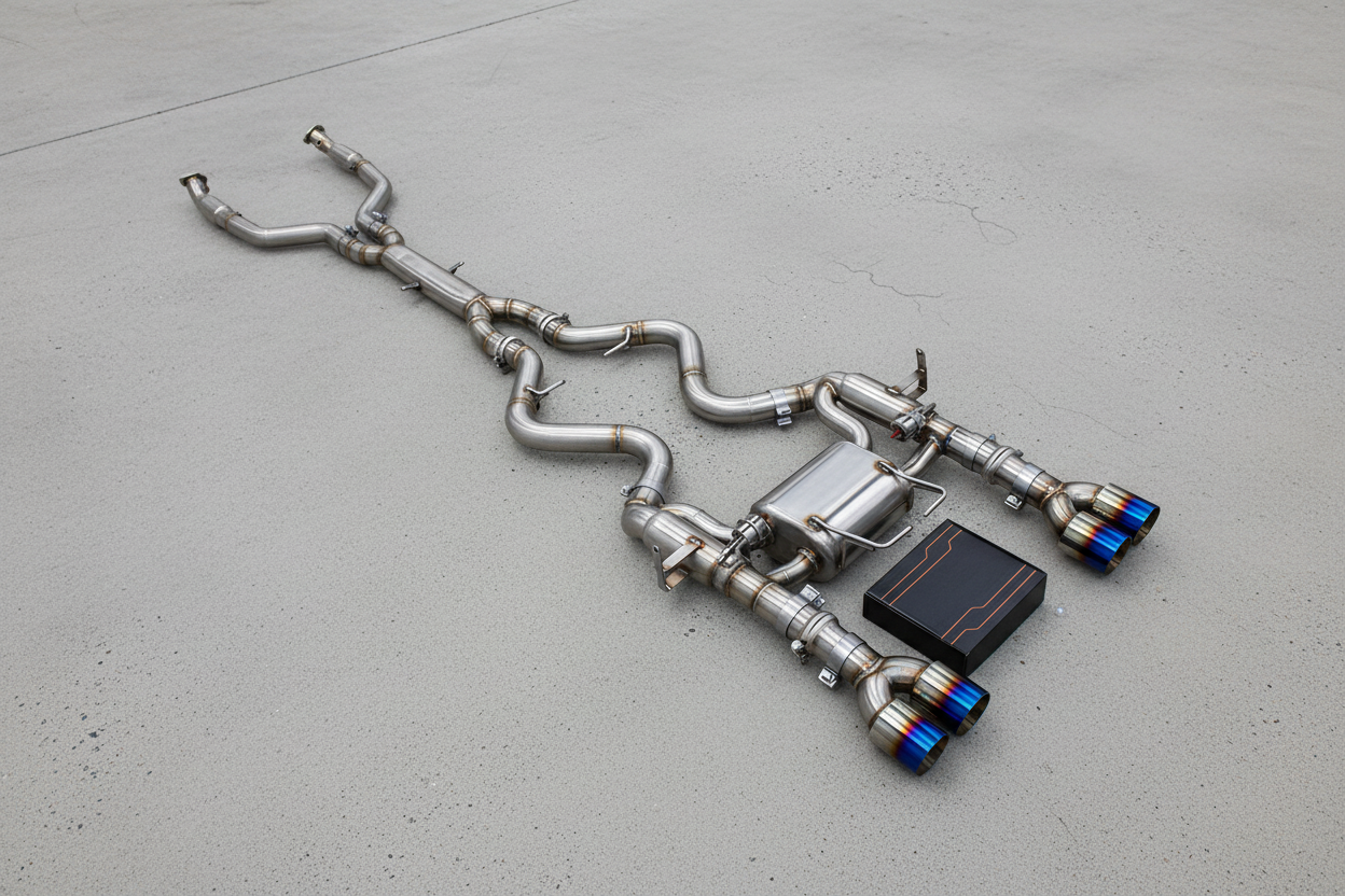 BMW M3 E90/E92/E93 Stainless Steel Valved Catback Exhaust System With Burnt Exhaust Tips