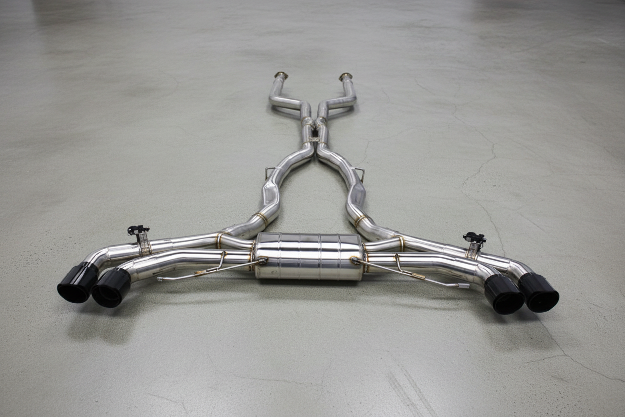 BMW X5M F95/F96 Stainless Steel Valved Catback Exhaust System Gloss Carbon Tips
