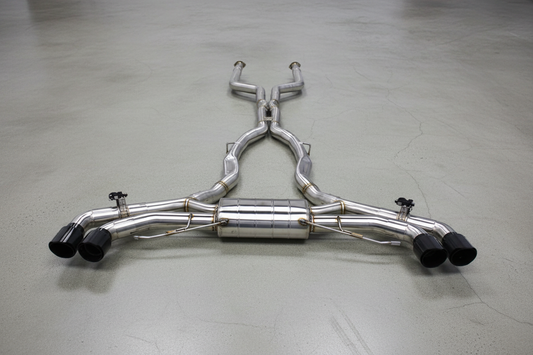 BMW X5M F95/F96 Stainless Steel Valved Catback Exhaust System Gloss Carbon Tips