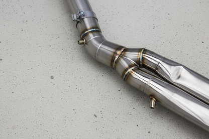 BMW 540i G30/G30 LCI Stainless Steel Valved Non-Res Catback Exhaust System With Silver Exhaust Tips