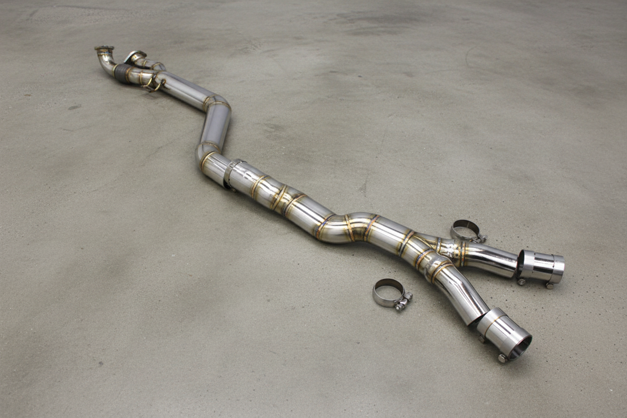 BMW M2 G87/G87 LCI Titanium Silver Single Midpipe