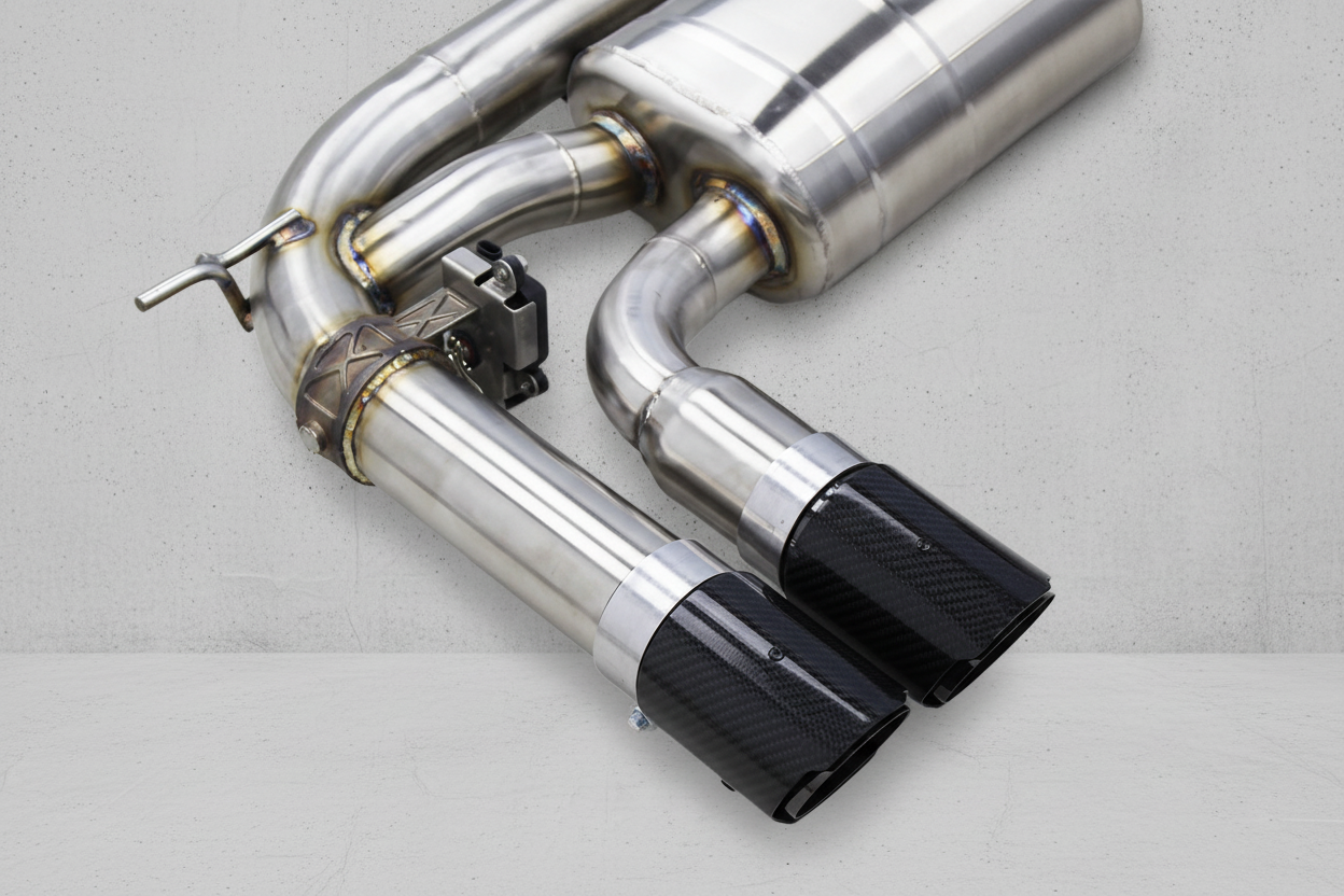 BMW X5M F85 Stainless Steel Valved Catback Exhaust System Gloss Carbon Tips