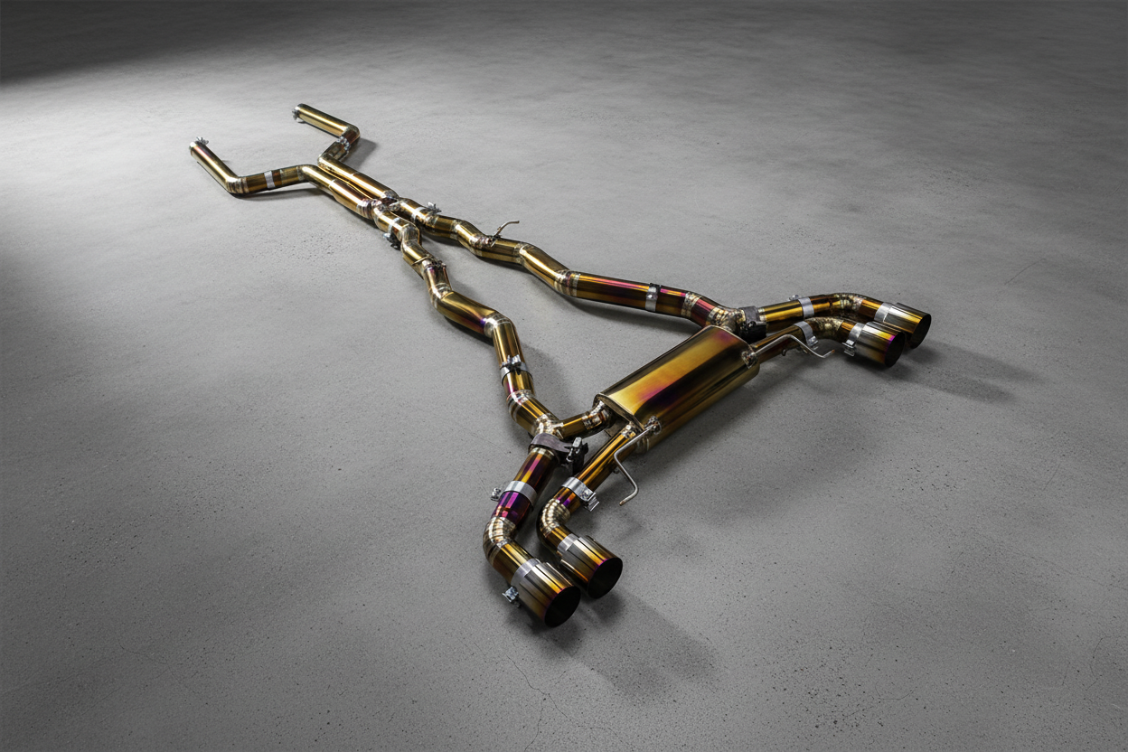 BMW M8 F91,F92,F93 and LCI Gold Titanium Valved Catback Exhaust System