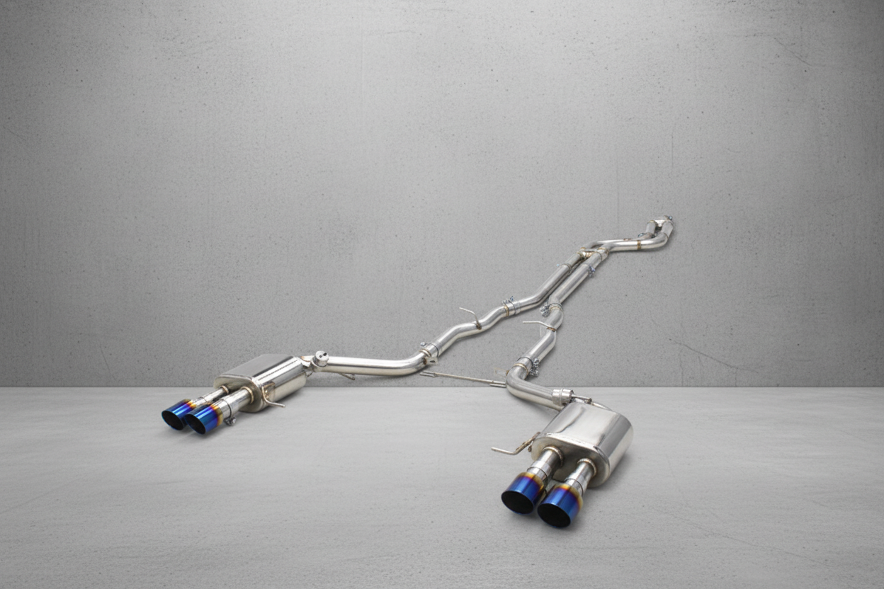 BMW 640i F06/F12/F13 Stainless Steel Valved Catback Exhaust System With Burnt Exhaust Tips
