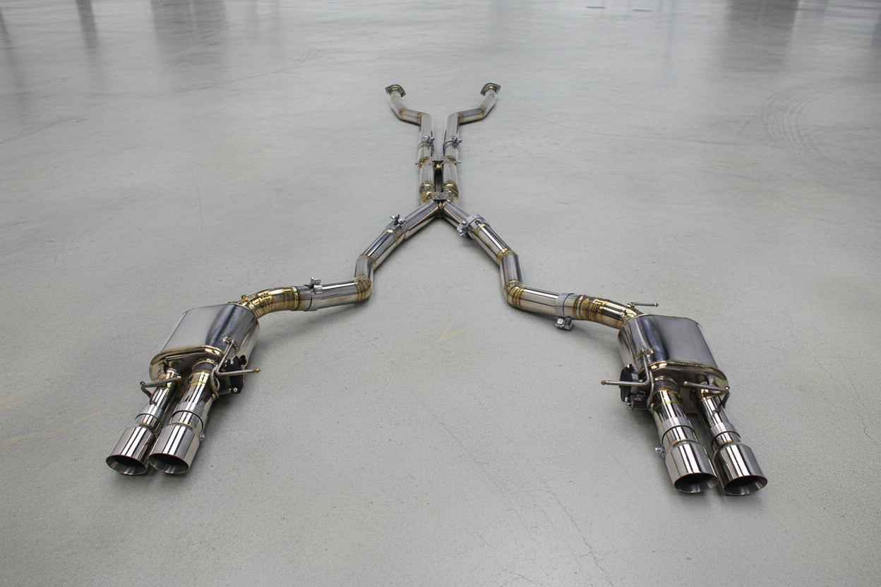 BMW M5 E60 Silver Titanium Valved Catback Exhaust System