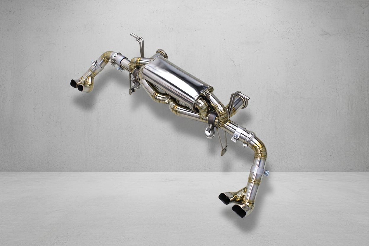Audi R8 Type 4S Silver Titanium Valved Catback Exhaust System
