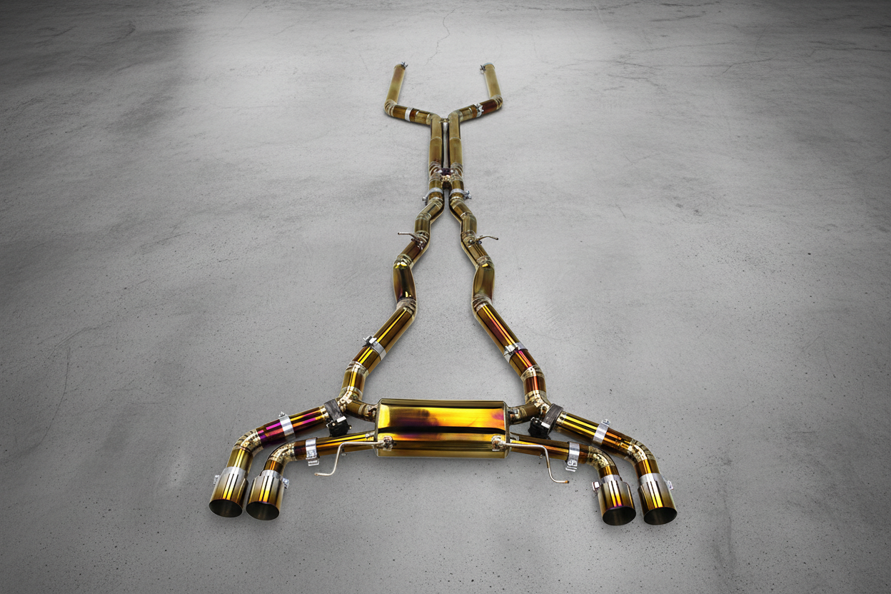 BMW M8 F91,F92,F93 and LCI Gold Titanium Valved Catback Exhaust System