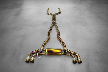 BMW M8 F91,F92,F93 and LCI Gold Titanium Valved Catback Exhaust System