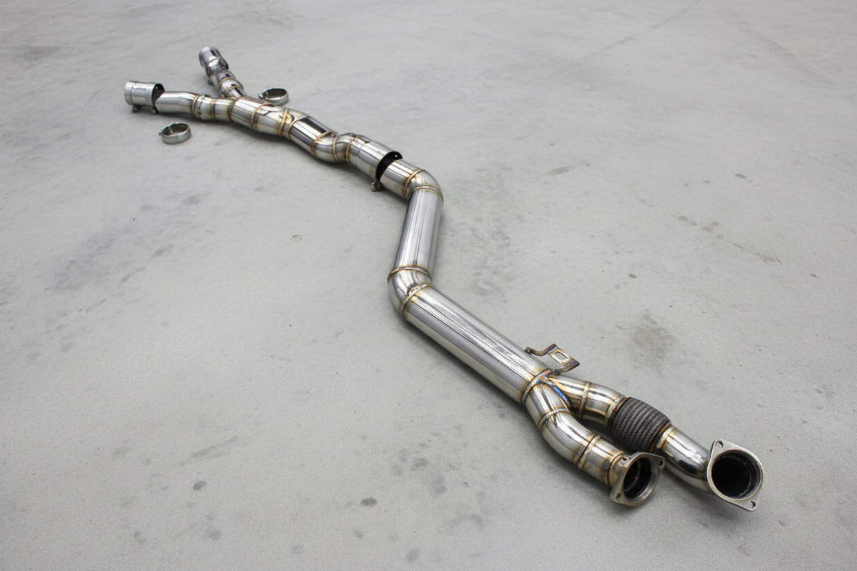 BMW M2 G87/G87 LCI Titanium Silver Single Midpipe