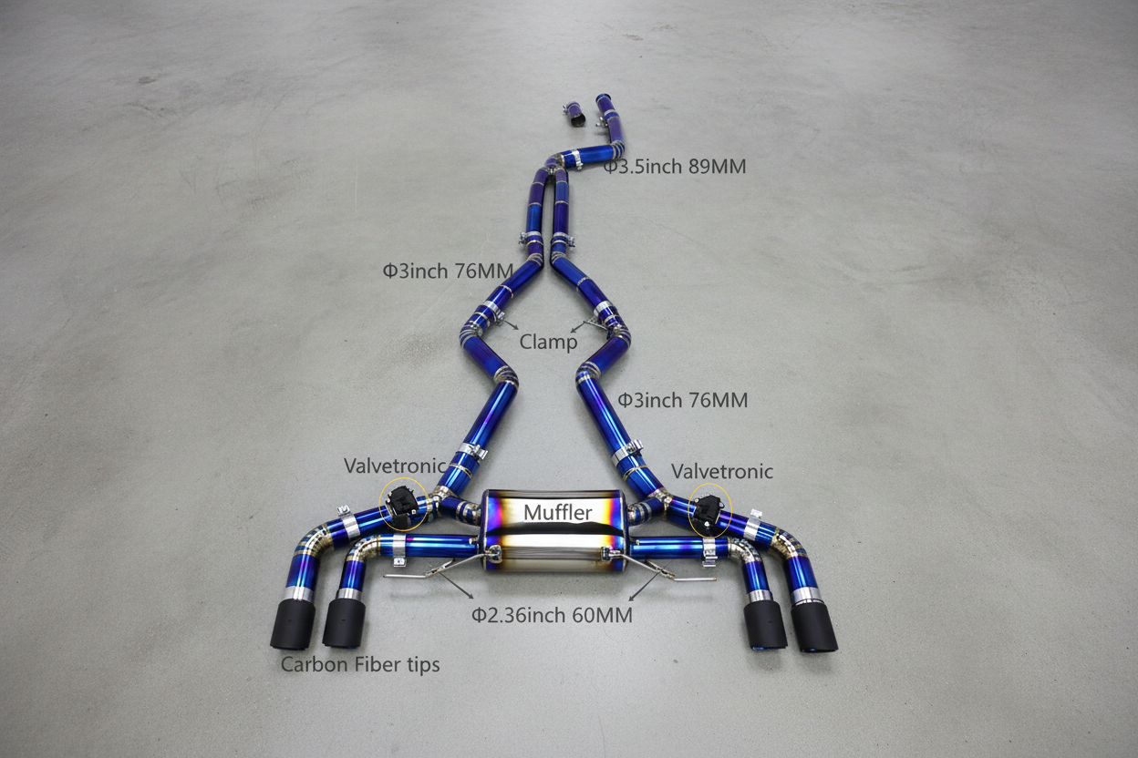 BMW M440I G20/G22/G26 and LCI Titanium Valved Catback Exhaust System