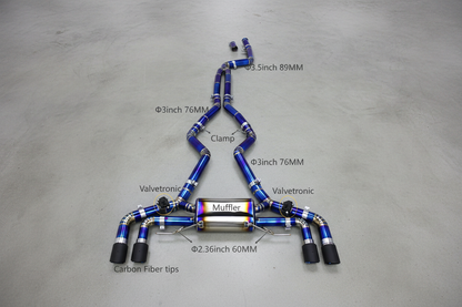BMW M440I G20/G22/G26 and LCI Titanium Valved Catback Exhaust System