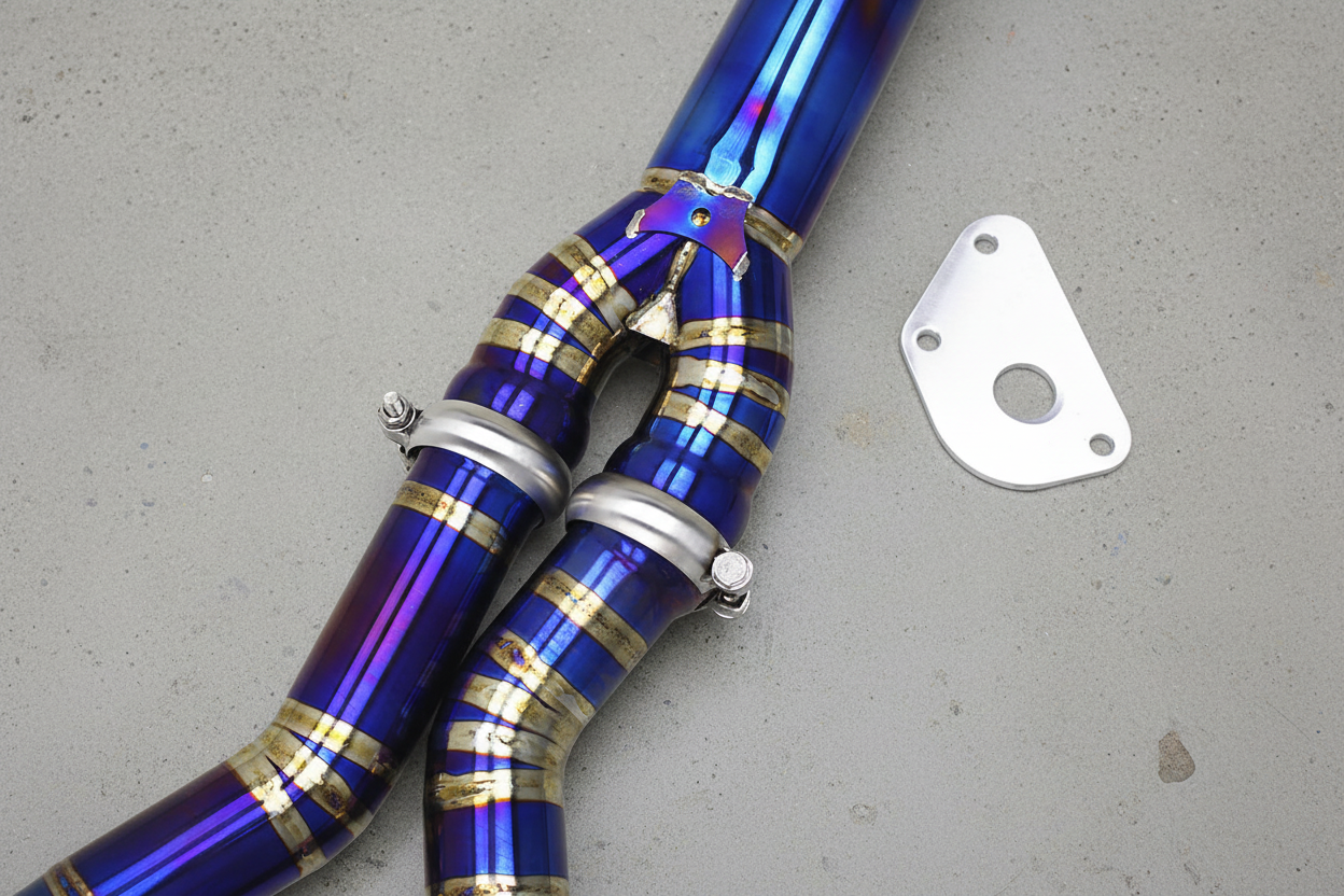 BMW M3/M4 G8X M Performance Titanium Valved Catback Exhaust System with Purple Titanium Exhaust Tips